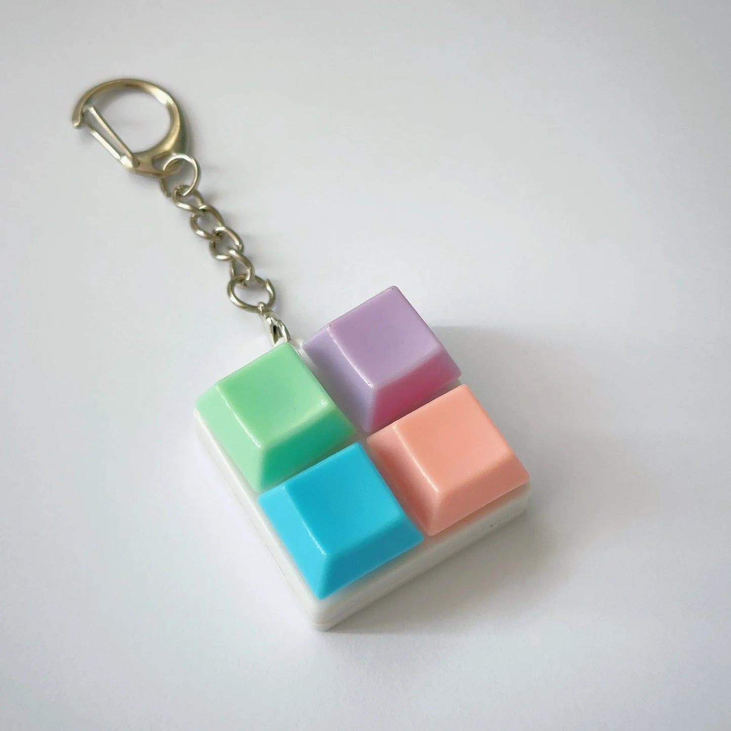 Stress Relief Press Fidget Button Keycap Keyring