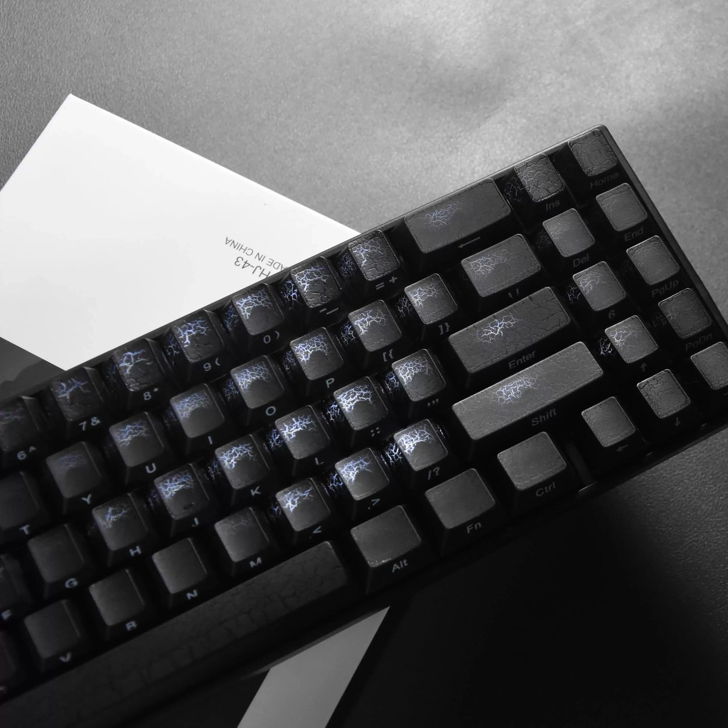 Black Transparent Clear Keycaps Crystal Ceramic Keycaps