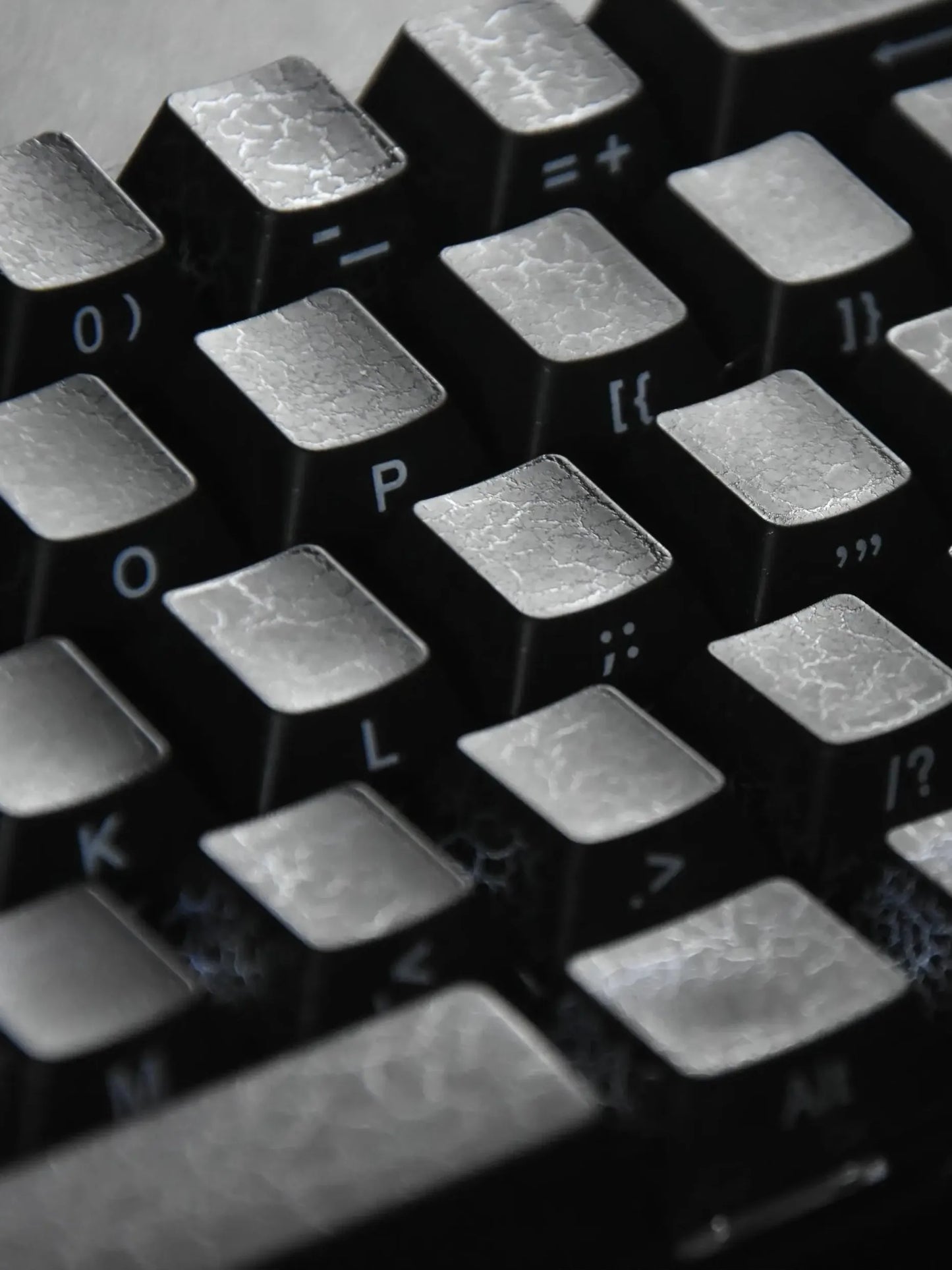 Black Transparent Clear Keycaps Crystal Ceramic Keycaps