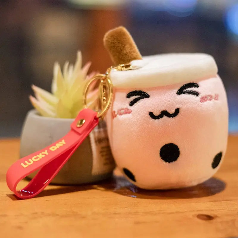 Kawaii Bubble Tea Cup Keychain