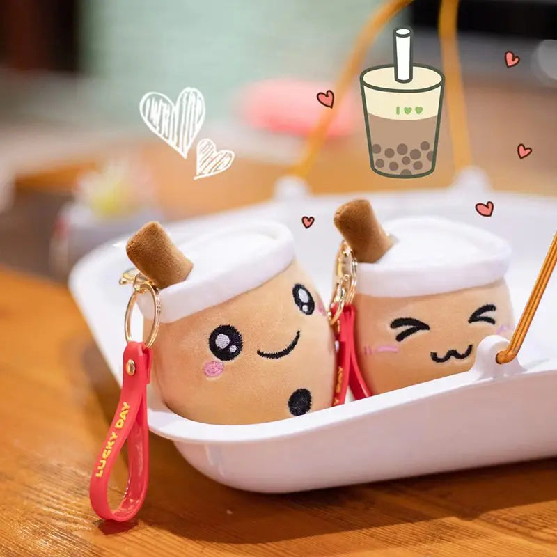 Kawaii Bubble Tea Cup Keychain
