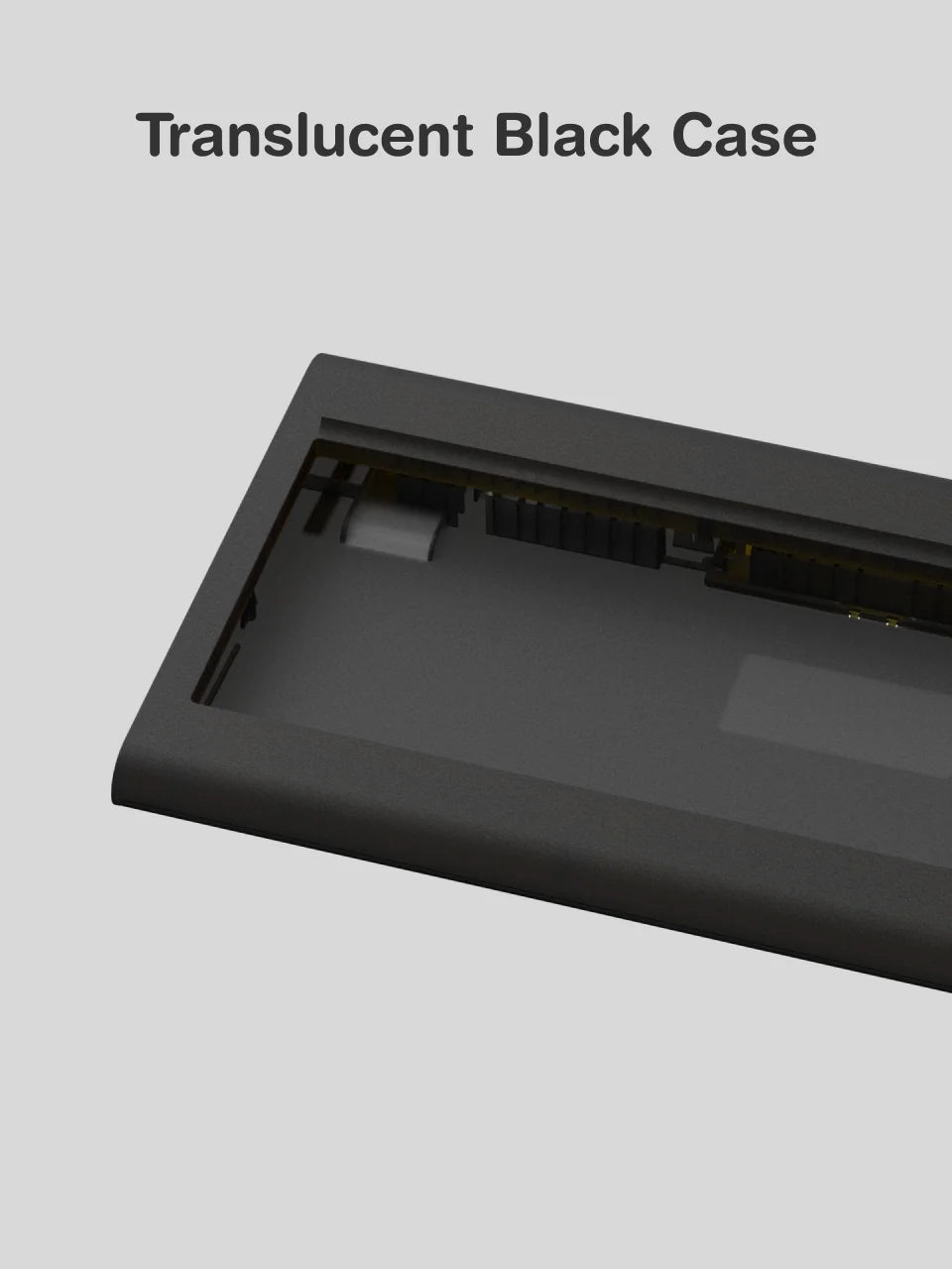 68 Keys Translucent Black Wired, Hot Swappable PCB Retro Keyboard
