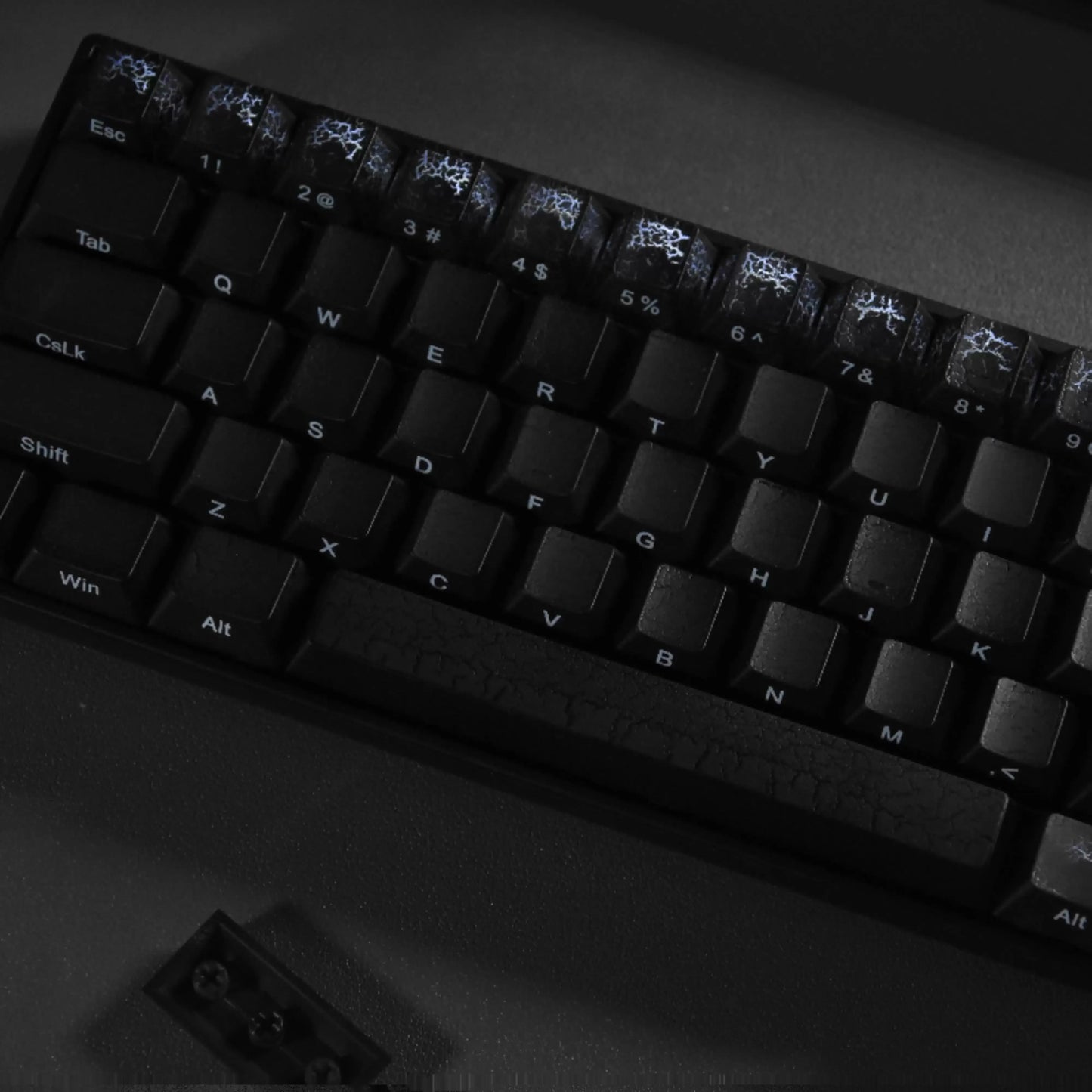 Black Transparent Clear Keycaps Crystal Ceramic Keycaps