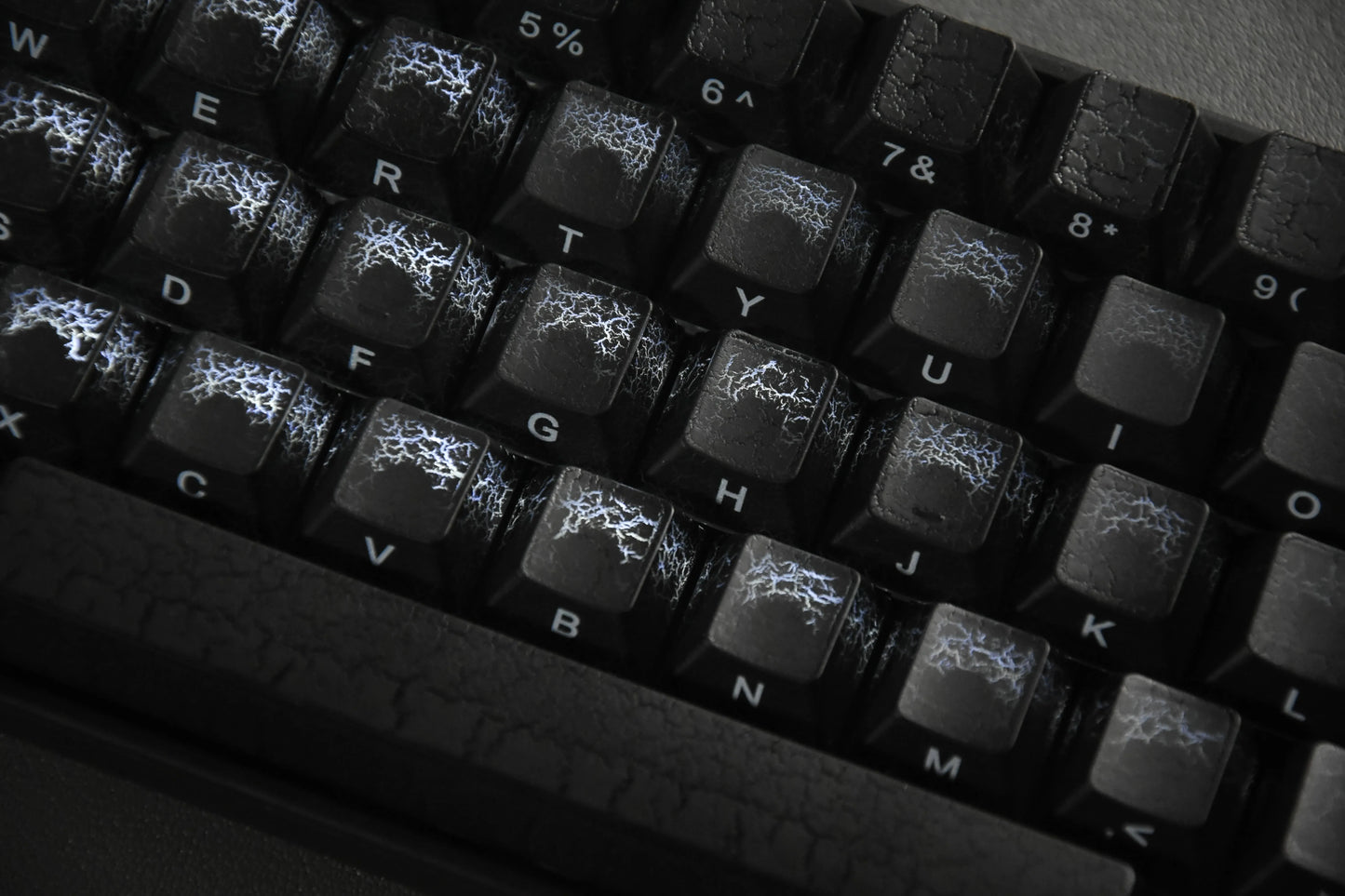 Black Transparent Clear Keycaps Crystal Ceramic Keycaps
